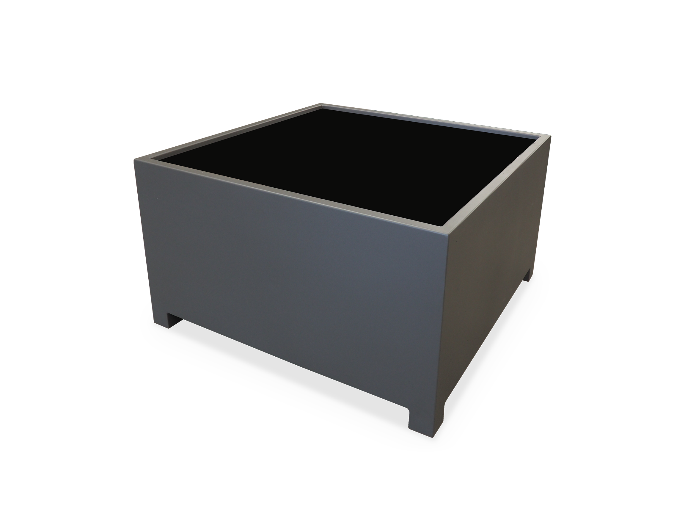 Modulaire plantenbak Anda in aluminium of cortenstaal met omgezette bovenrand