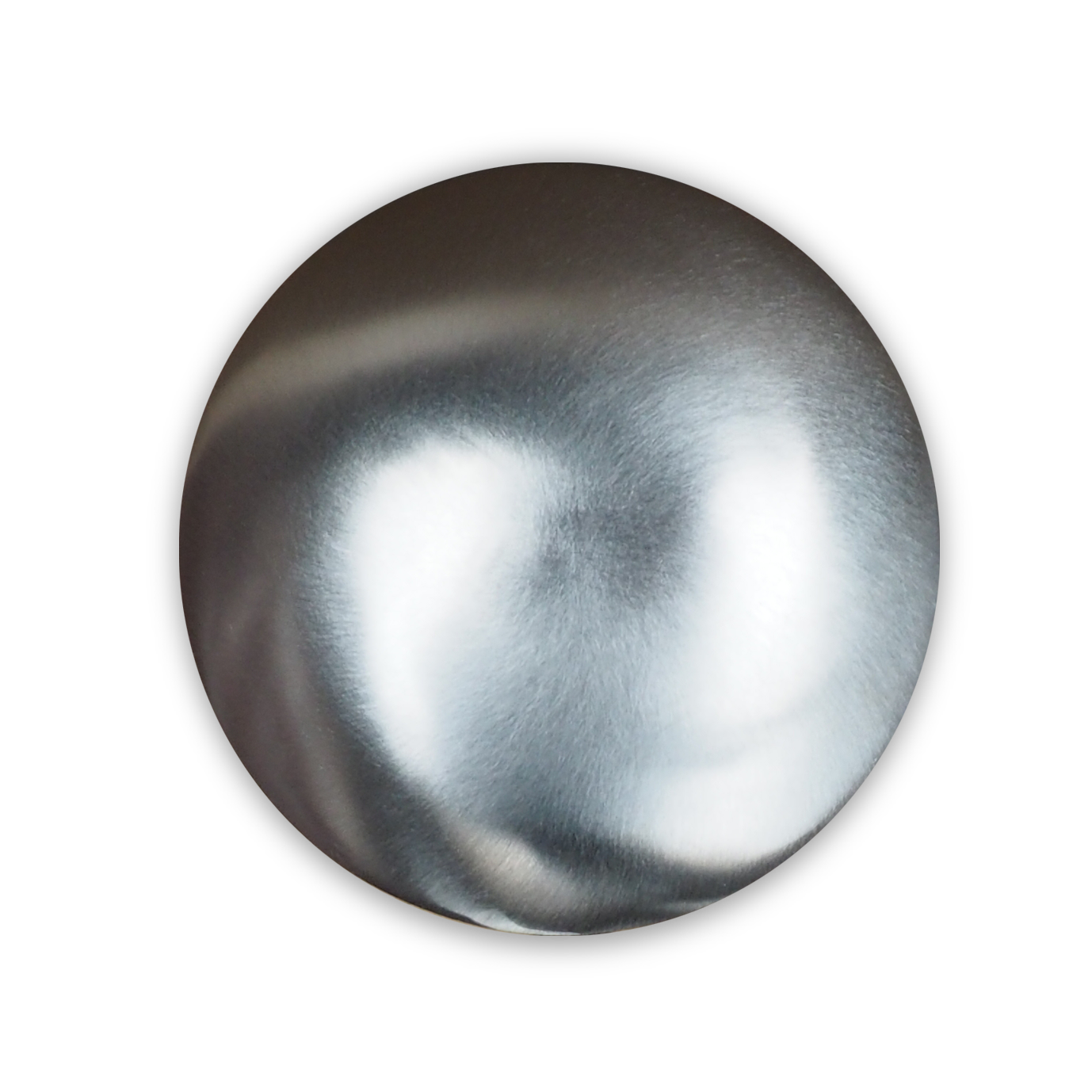 Ronde markeernagel Centro Brushed in geborsteld RVS met licht bolle kop