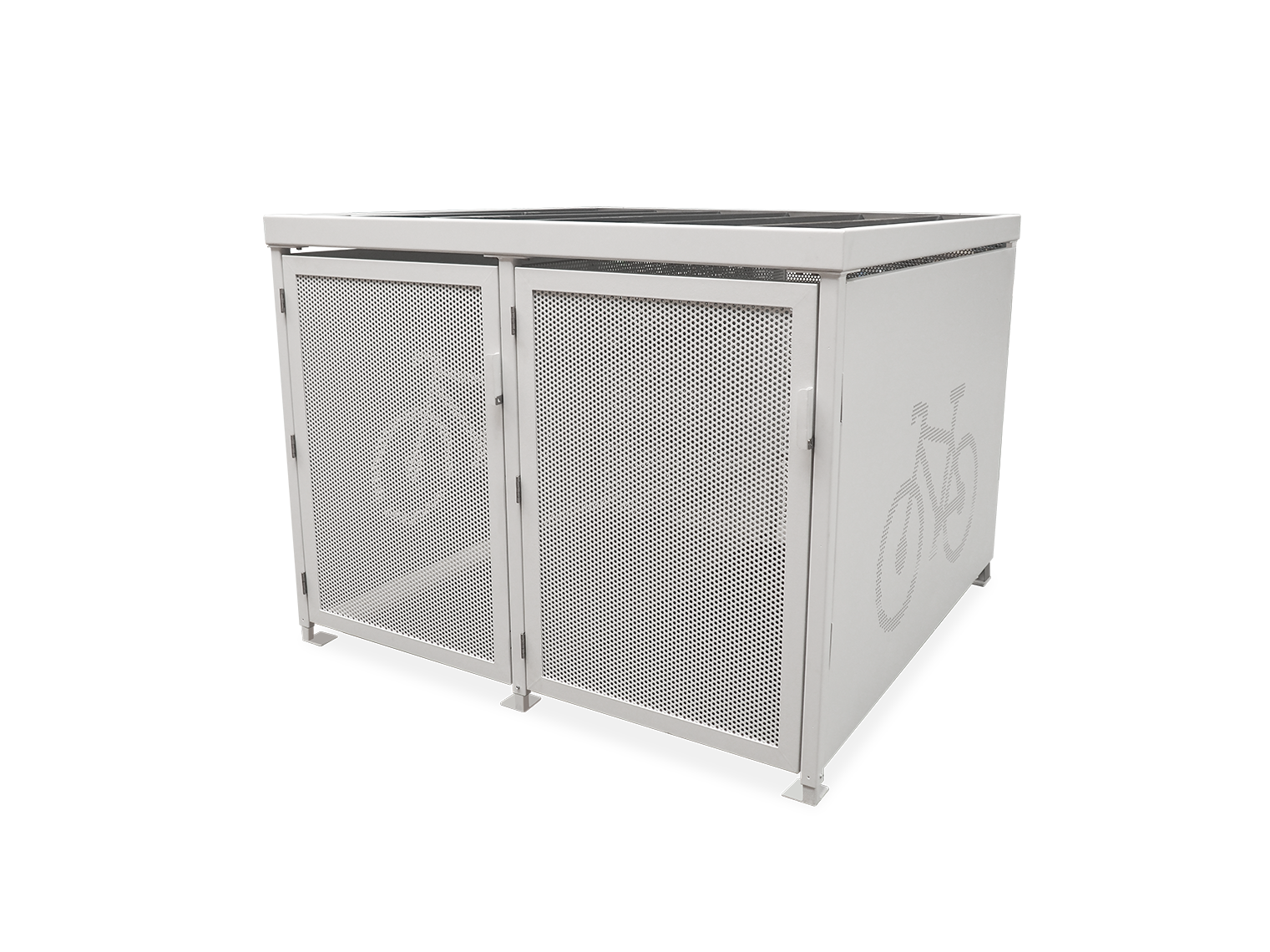 Fietskluis Protect Box in gepoedercoat staal, compatibel met Open to
